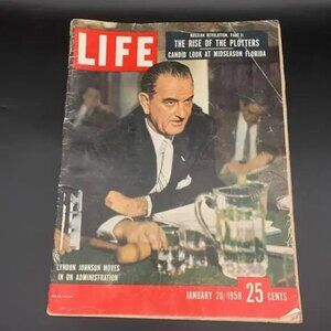 1958 Life Magazine Lyndon Johnson January 20 Vintage